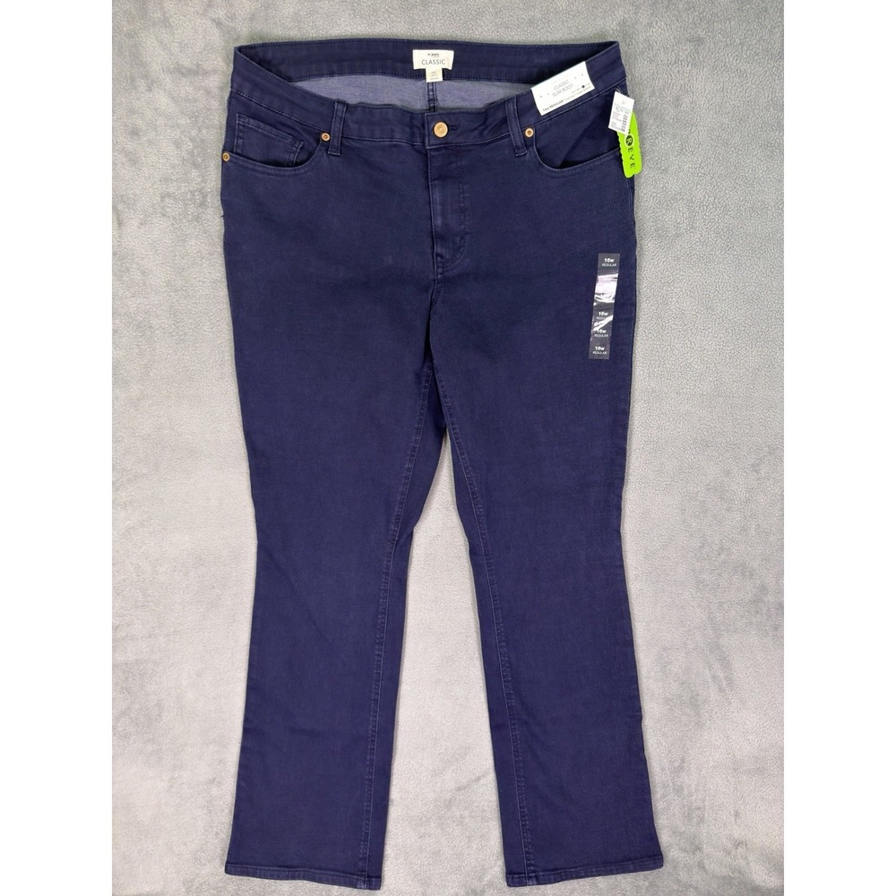 New‎ Maurices Jeans Womens 16W Blue Dark Wash Classic Slim Bootcut Stretch